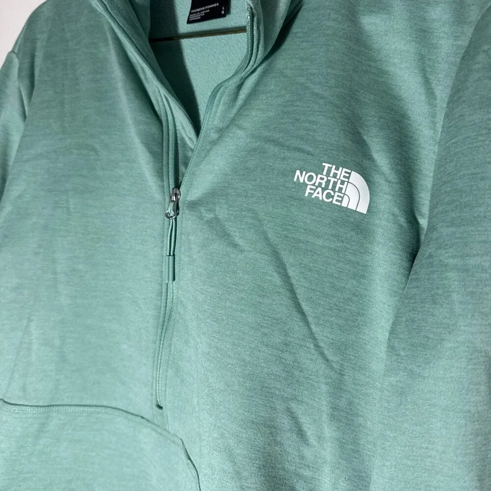 The North Face Womens L Teal Canyonlands 1/4 Zip Fleece Pullover Jacket